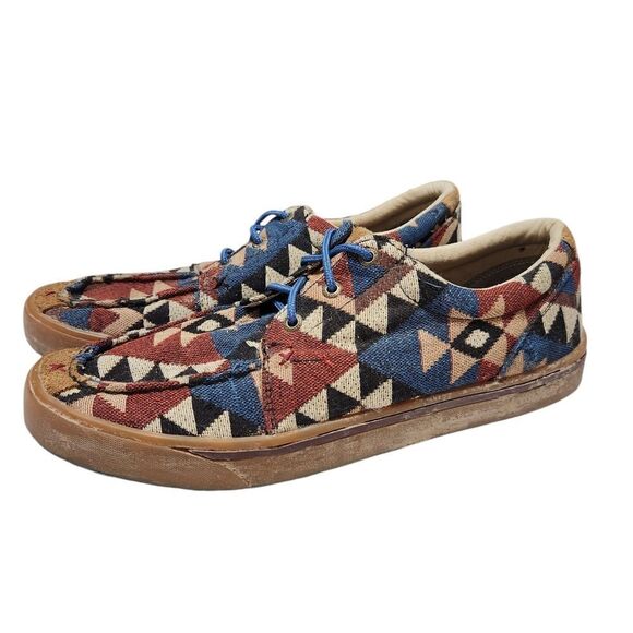 Twisted X Hooey Loper Shoes Mens 9.5 M Colorful MHYC006 Loafer - Picture 7 of 13